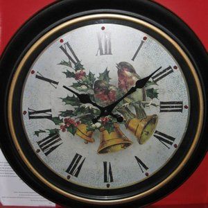 Clock LED 15.75 Inches Birds with Bells New